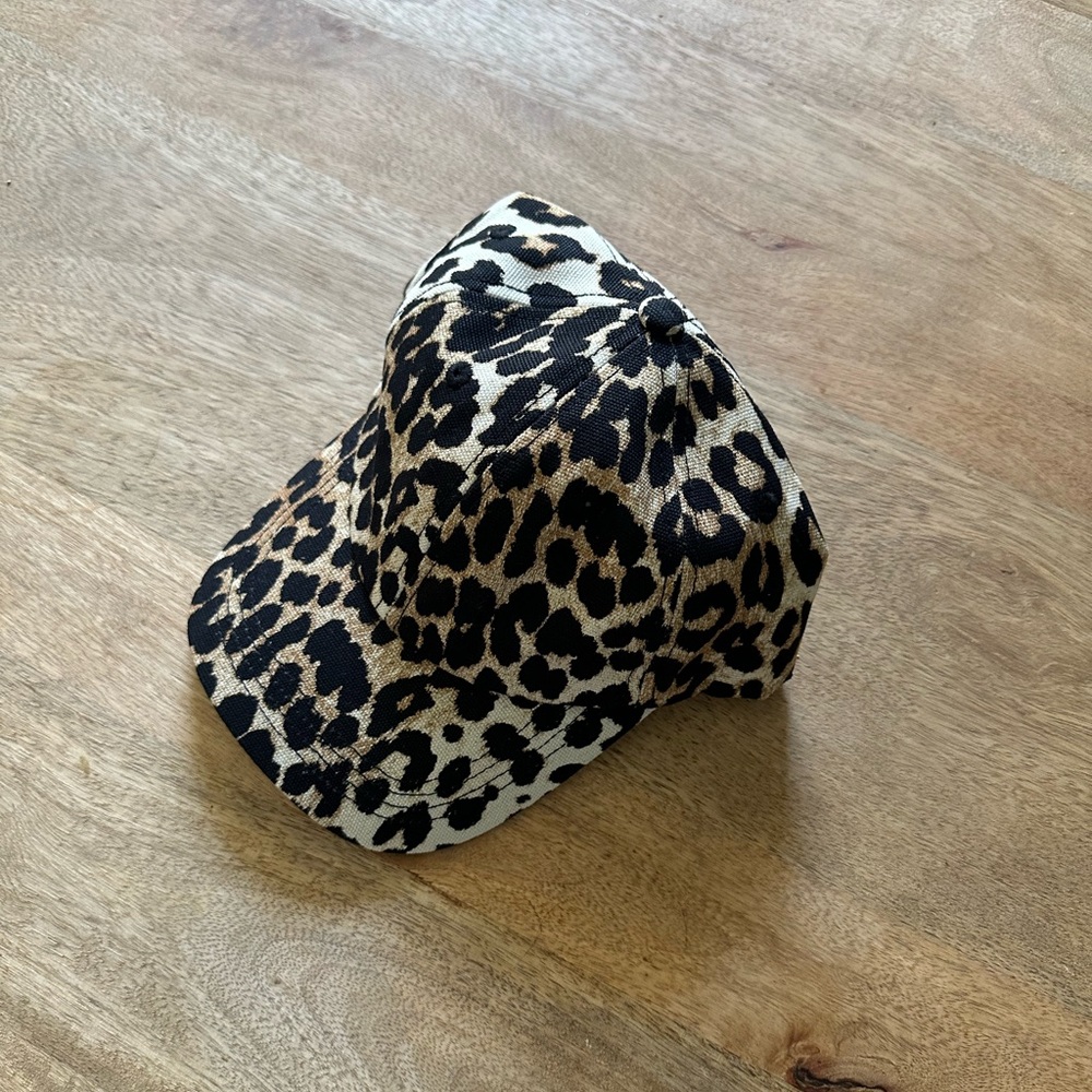 Ganni leopard canvas hat
